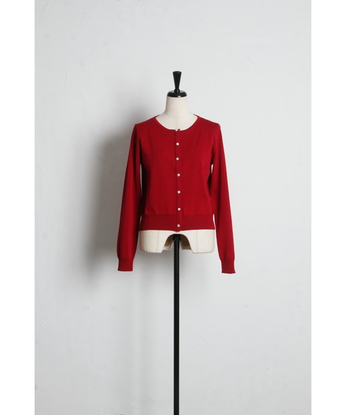 tocco closet(トッコ クローゼット)の「UVカット&接触冷感&ハンドウォッシュ♪ビジュー釦カーディガン(カーディガン/ボレロ・レディース・ネイビー/レッド/オフホワイト・M)」の22枚目の写真