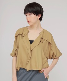 design yoke silky blouse(デザインヨークシルキーブラウス)