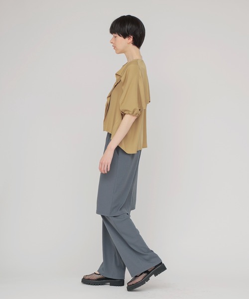 DRESSLAVE（ドレスレイブ）の「design yoke silky blouse(デザインヨークシルキーブラウス)（シャツ/ブラウス・レディース・ブラウン/キャメル・38）」の9枚目の写真