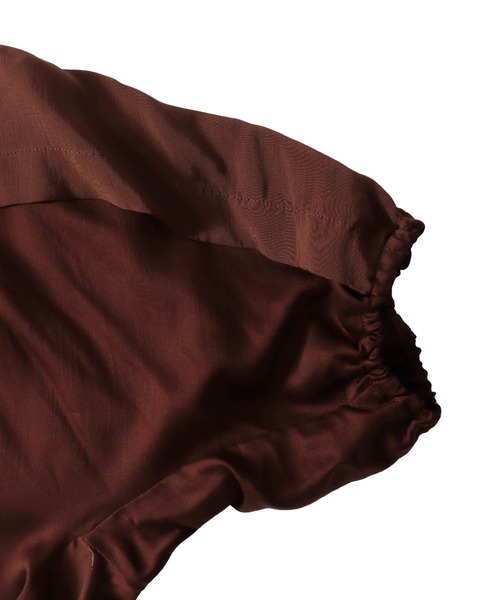 DRESSLAVE（ドレスレイブ）の「design yoke silky blouse(デザインヨークシルキーブラウス)（シャツ/ブラウス・レディース・ブラウン/キャメル・38）」の14枚目の写真