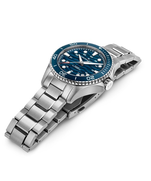 HAMILTON（ハミルトン）の「HAMILTON [ハミルトン] 腕時計 Khaki Navy （カーキ ネイビー） Scuba 自動巻き 40MM ブルー×シルバー（アナログ腕時計・メンズ・ブルー・FREE）」の4枚目の写真