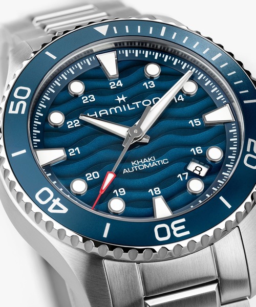 HAMILTON（ハミルトン）の「HAMILTON [ハミルトン] 腕時計 Khaki Navy （カーキ ネイビー） Scuba 自動巻き 40MM ブルー×シルバー（アナログ腕時計・メンズ・ブルー・FREE）」の5枚目の写真