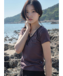 CANDY STRIPE T / PURPLE