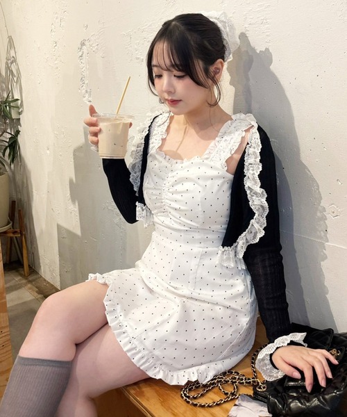 one after another NICE CLAUP（ワンアフターアナザーナイスクラップ）の「【omiyu企画】ボレロセットバックリボンワンピース（ワンピース・レディース・ブルー系その他/ピンク系その他/ブラック系その他・FREE）」の15枚目の写真