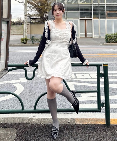 one after another NICE CLAUP（ワンアフターアナザーナイスクラップ）の「【omiyu企画】ボレロセットバックリボンワンピース（ワンピース・レディース・ブルー系その他/ピンク系その他/ブラック系その他・FREE）」の12枚目の写真