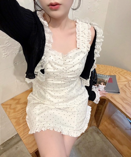 one after another NICE CLAUP（ワンアフターアナザーナイスクラップ）の「【omiyu企画】ボレロセットバックリボンワンピース（ワンピース・レディース・ブルー系その他/ピンク系その他/ブラック系その他・FREE）」の16枚目の写真