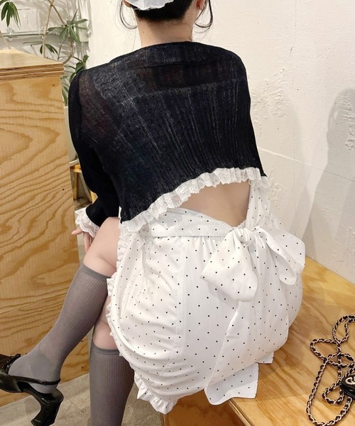 one after another NICE CLAUP（ワンアフターアナザーナイスクラップ）の「【omiyu企画】ボレロセットバックリボンワンピース（ワンピース・レディース・ブルー系その他/ピンク系その他/ブラック系その他・FREE）」の17枚目の写真