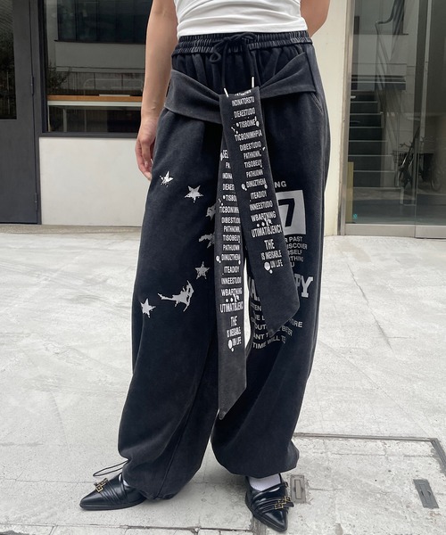 腰巻フェイクレイヤード スウェットパンツ（スウェットパンツ）｜ROGER