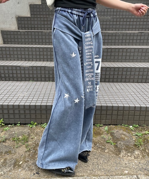 ROGER AND RAW(ロジャーアンドロウ)の「腰巻フェイクレイヤード スウェットパンツ(スウェットパンツ・レディース・ブラック/グレー/ネイビー・FREE)」の21枚目の写真