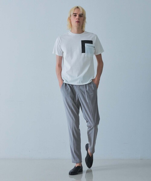 5351 POUR LES HOMMES（ゴーサンゴーイチプールオム）の「シャンブレー テーパードパンツ（スラックス・メンズ・ブラック/グレー・50/48/46/44）」の3枚目の写真