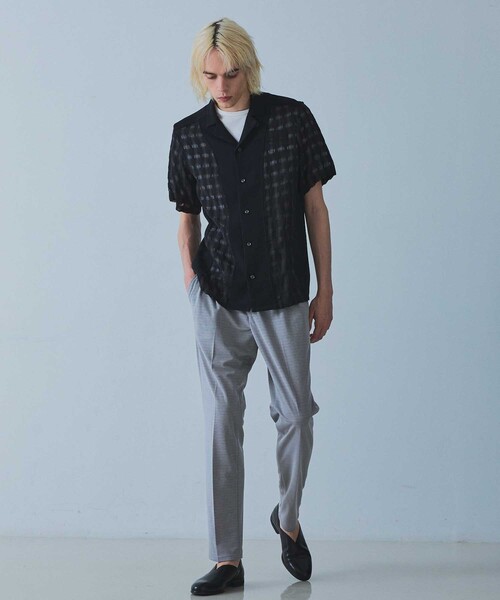 5351 POUR LES HOMMES（ゴーサンゴーイチプールオム）の「シャンブレー テーパードパンツ（スラックス・メンズ・ブラック/グレー・50/48/46/44）」の11枚目の写真