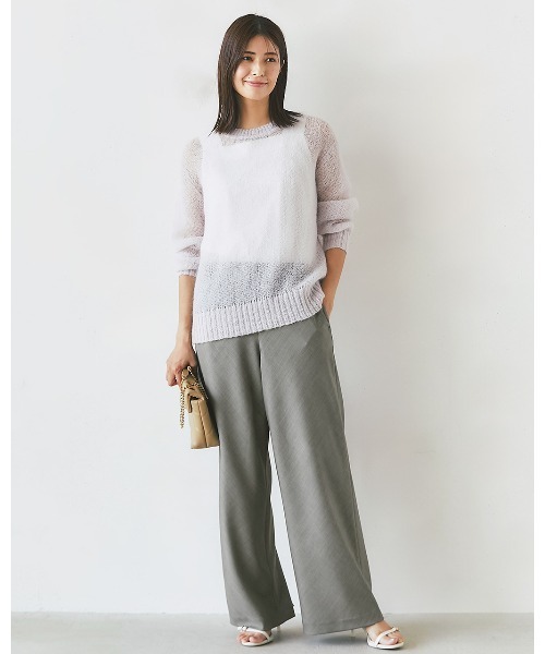 DoCLASSE( ドゥクラッセ)の「ビューティバイアスパンツⅡ/66cm(その他パンツ・レディース・ペールイエロー/ライトグレー/イエロー/ブラック/ブラウン/ネイビー/ブラウン系その他/ライトベージュ/キャメル/サックスブルー・9/11/13/7/5)」の1枚目の写真