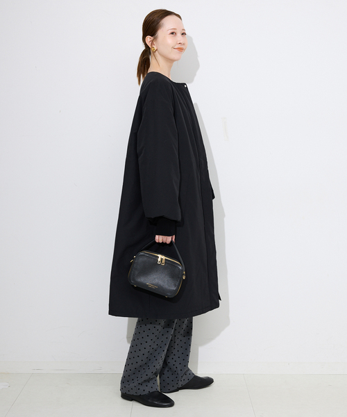 SLOBE IENA(スローブイエナ)の「《WEB限定/追加》中綿ストール付きノーカラーコート(その他アウター・レディース・カーキ/ブラック・36/38)」の14枚目の写真