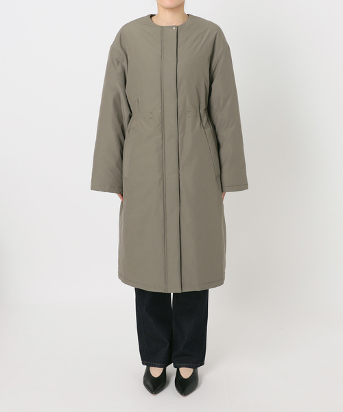 SLOBE IENA（スローブイエナ）の「《WEB限定/追加》中綿ストール付きノーカラーコート（その他アウター・レディース・カーキ/ブラック・36/38）」の16枚目の写真