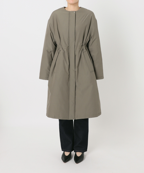 SLOBE IENA（スローブイエナ）の「《WEB限定/追加》中綿ストール付きノーカラーコート（その他アウター・レディース・カーキ/ブラック・36/38）」の15枚目の写真