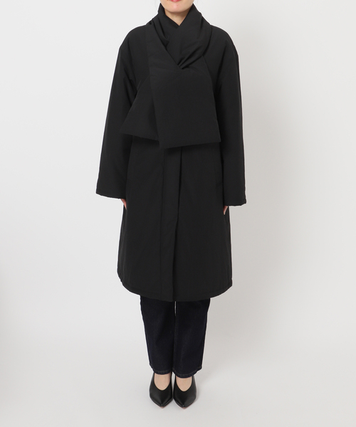 SLOBE IENA（スローブイエナ）の「《WEB限定/追加》中綿ストール付きノーカラーコート（その他アウター・レディース・カーキ/ブラック・36/38）」の7枚目の写真
