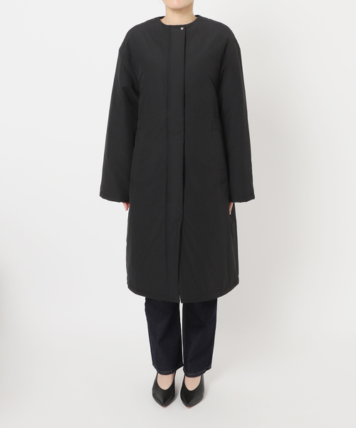 SLOBE IENA（スローブイエナ）の「《WEB限定/追加》中綿ストール付きノーカラーコート（その他アウター・レディース・カーキ/ブラック・36/38）」の6枚目の写真