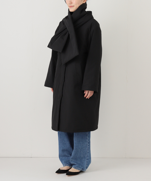 SLOBE IENA（スローブイエナ）の「《WEB限定/追加》中綿ストール付きノーカラーコート（その他アウター・レディース・カーキ/ブラック・36/38）」の3枚目の写真