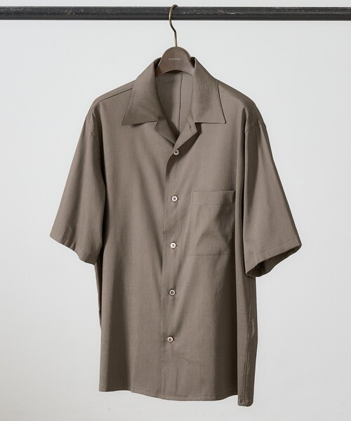 DESIGNWORKS(デザインワークス)の「【セットアップ対応】ミラクルストレッチ オープンカラー シャツ(シャツ/ブラウス・メンズ・サックスブルー/グレイッシュベージュ/ブラック/カーキ・46/48/50)」の4枚目の写真