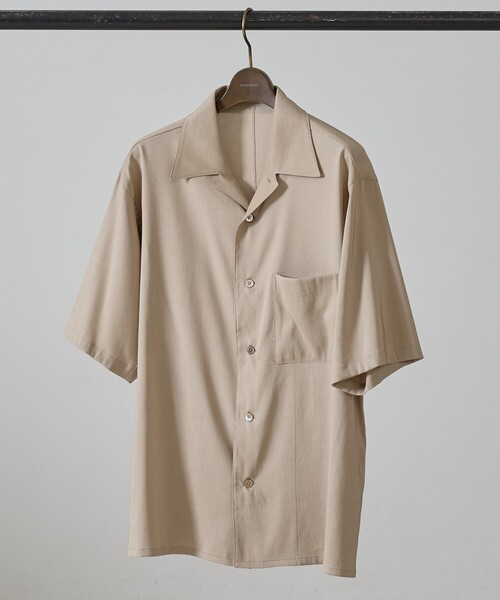 DESIGNWORKS(デザインワークス)の「【セットアップ対応】ミラクルストレッチ オープンカラー シャツ(シャツ/ブラウス・メンズ・サックスブルー/グレイッシュベージュ/ブラック/カーキ・46/48/50)」の13枚目の写真