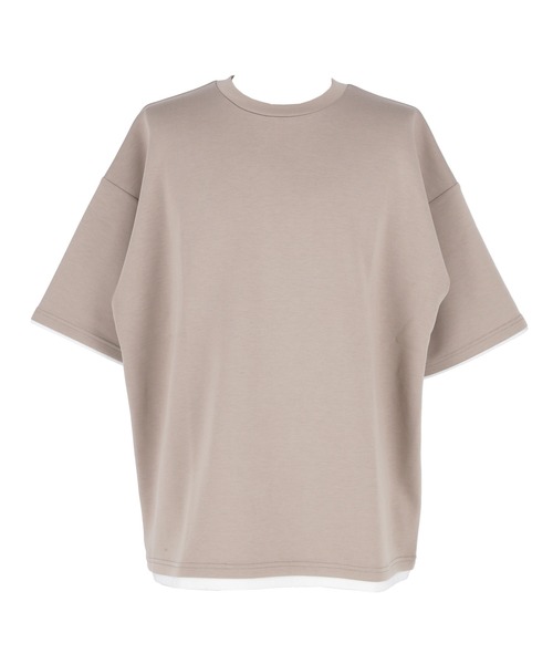 coca(coca)(コカ)の「\速乾・UVカット/ライトソフトジャージーレイヤード風半袖Tシャツ(Tシャツ/カットソー・メンズ・ブラック/ライトグリーン/ライトグレー/グレイッシュベージュ・L/XL/M)」の22枚目の写真