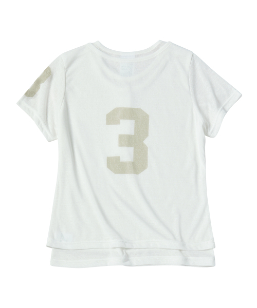 UNTITLED SEOUL(アンタイトル ソウル)の「アンタイトルナンバリングレイヤードヘンリーネッククロップ半袖ホワイト(Tシャツ/カットソー・レディース・その他・SMALL/MEDIUM)」の4枚目の写真