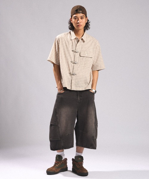 RAGEBLUE(レイジブルー)の「3D CURVE LONG HALF DENIM PANTS/3Dカーブロングハーフデニムパンツ(デニムパンツ・メンズ・ブラック/グレー/ブルー・MEDIUM/LARGE)」の14枚目の写真