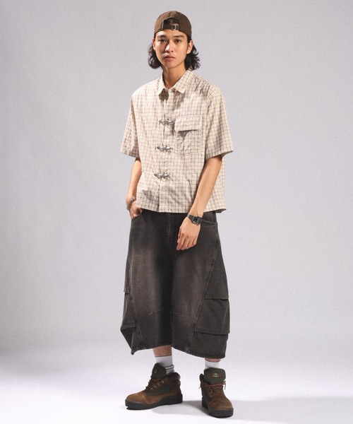 RAGEBLUE(レイジブルー)の「3D CURVE LONG HALF DENIM PANTS/3Dカーブロングハーフデニムパンツ(デニムパンツ・メンズ・ブラック/グレー/ブルー・MEDIUM/LARGE)」の16枚目の写真