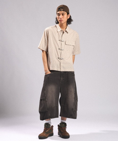 RAGEBLUE(レイジブルー)の「3D CURVE LONG HALF DENIM PANTS/3Dカーブロングハーフデニムパンツ(デニムパンツ・メンズ・ブラック/グレー/ブルー・MEDIUM/LARGE)」の17枚目の写真