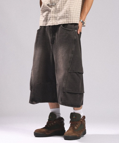 RAGEBLUE(レイジブルー)の「3D CURVE LONG HALF DENIM PANTS/3Dカーブロングハーフデニムパンツ(デニムパンツ・メンズ・ブラック/グレー/ブルー・MEDIUM/LARGE)」の20枚目の写真
