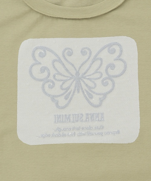 ANNA SUI mini(アナスイ・ミニ)の「【親子リンク】LADIES レース蝶ビッグT(Tシャツ/カットソー・レディース・パープル/ライトカーキ・F)」の8枚目の写真