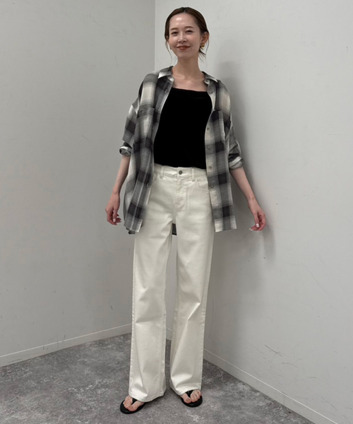 SLOBE IENA(スローブイエナ)の「《WEB限定カラーあり/追加》ビエラチェックルーズシャツ(シャツ/ブラウス・レディース・ブラック/ネイビー/ブラウン・FREE)」の17枚目の写真