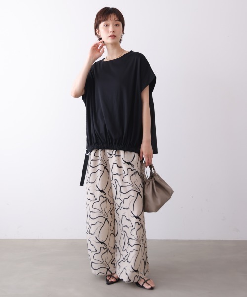 Bou Jeloud(ブージュルード)の「線柄ワイドパンツ(その他パンツ・レディース・ブラウン/ベージュ/ブラック・38)」の16枚目の写真
