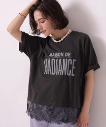 裾レース半袖Tシャツ（Tシャツ/カットソー）｜Arpege story