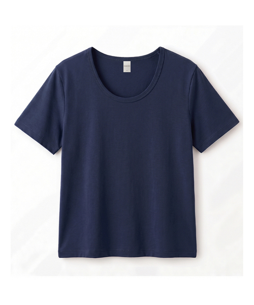 KIMDOH（キムド）の「Arca Cotton T-shirt（Tシャツ/カットソー・レディース・ライトピンク/ダークブラウン/ブラック/ライトグレー/スカイブルー/ネイビー/アイボリー/ライトグリーン・FREE）」の7枚目の写真
