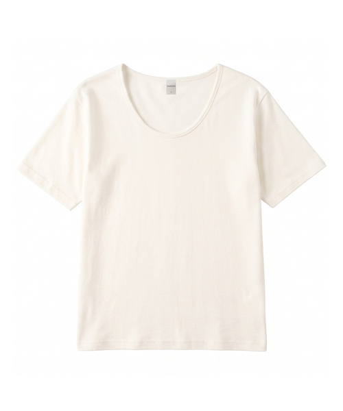 KIMDOH（キムド）の「Arca Cotton T-shirt（Tシャツ/カットソー・レディース・ライトピンク/ダークブラウン/ブラック/ライトグレー/スカイブルー/ネイビー/アイボリー/ライトグリーン・FREE）」の2枚目の写真