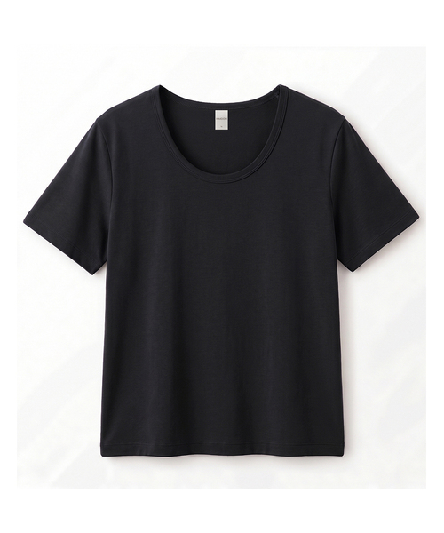 KIMDOH（キムド）の「Arca Cotton T-shirt（Tシャツ/カットソー・レディース・ライトピンク/ダークブラウン/ブラック/ライトグレー/スカイブルー/ネイビー/アイボリー/ライトグリーン・FREE）」の3枚目の写真