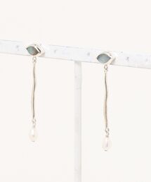 【CHAN LUU】LABRADORITE SILVER PEARL EARRINGS