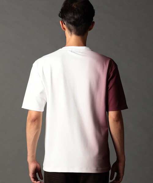 NICOLE CLUB FOR MEN(ニコルクラブフォーメン)の「ストレッチポンチ 縦ロゴグラデーションTシャツ(Tシャツ/カットソー・メンズ・ボルドー/ブルー/グレー・XL/M/L)」の7枚目の写真