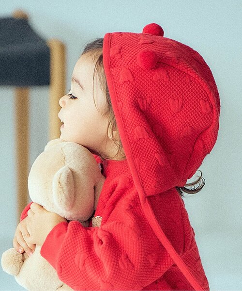 apres les cours(アプレレクール)の「tiny bear Palette ジャガードボンネット(その他ベビー用品・キッズ・レッド/ブラウン/アイボリー/イエロー・48)」の4枚目の写真