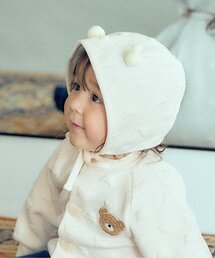 apres les cours | tiny bear Palette ジャガードボンネット(その他ベビー用品)