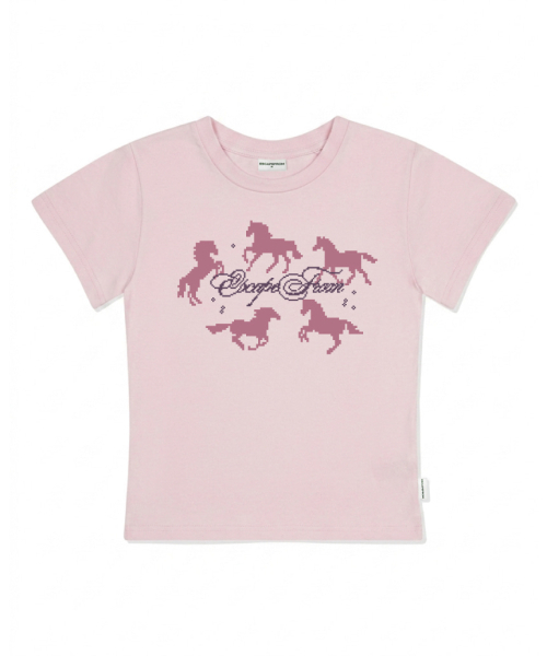 ESCAPEFROM(エスケープフロム)の「アラウンドホースプリントスリムフィット半袖Tシャツアイボリー(Tシャツ/カットソー・レディース・その他・LARGE/MEDIUM)」の2枚目の写真
