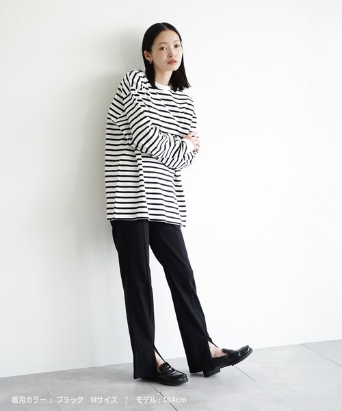 zootie（ズーティー）の「人をダメにするきちんとパンツ［スリットパンツ］（その他パンツ・レディース・グレイッシュベージュ/ブルー系その他/ブラック/インディゴブルー・LL/L/M/S）」の7枚目の写真