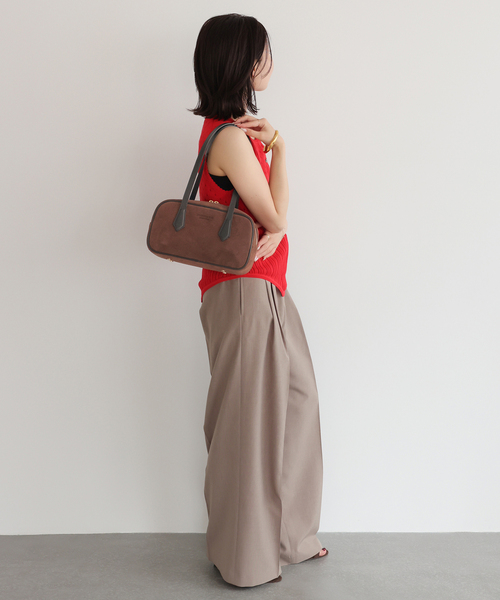 SLOBE IENA（スローブイエナ）の「ANTONELLO MASI SLOBE別注 スウェードボストンバッグ（ボストンバッグ・レディース・ボルドー/ブラウン・FREE）」の12枚目の写真