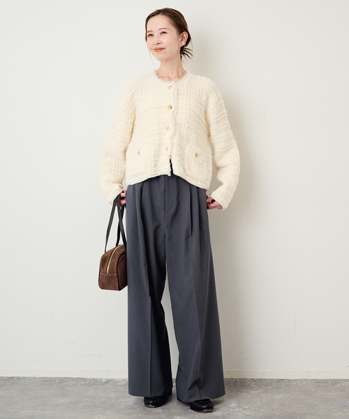 SLOBE IENA(スローブイエナ)の「ANTONELLO MASI SLOBE別注 スウェードボストンバッグ(ボストンバッグ・レディース・ボルドー/ブラウン・FREE)」の5枚目の写真
