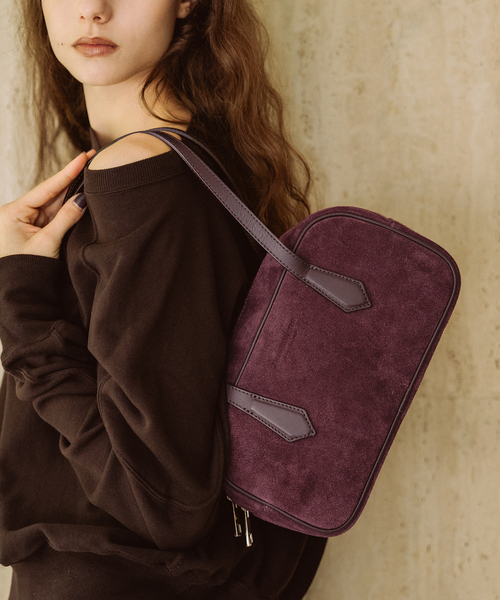 SLOBE IENA(スローブイエナ)の「ANTONELLO MASI SLOBE別注 スウェードボストンバッグ(ボストンバッグ・レディース・ボルドー/ブラウン・FREE)」の11枚目の写真