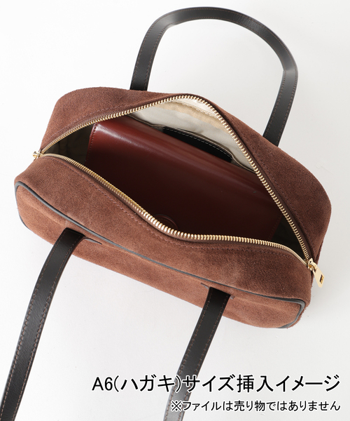 SLOBE IENA（スローブイエナ）の「ANTONELLO MASI SLOBE別注 スウェードボストンバッグ（ボストンバッグ・レディース・ボルドー/ブラウン・FREE）」の6枚目の写真