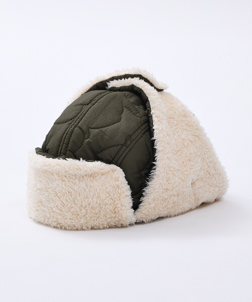 CHUMS(チャムス)の「【CHUMS / チャムス】Booby Stitch Flight Cap / フライトキャップ / 耳当て付きキャップ / 帽子 / ユニセックス(キャップ・メンズ・カーキ/ブラック/パープル・フリー)」の2枚目の写真