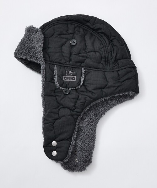 CHUMS(チャムス)の「【CHUMS / チャムス】Booby Stitch Flight Cap / フライトキャップ / 耳当て付きキャップ / 帽子 / ユニセックス(キャップ・メンズ・カーキ/ブラック/パープル・フリー)」の12枚目の写真