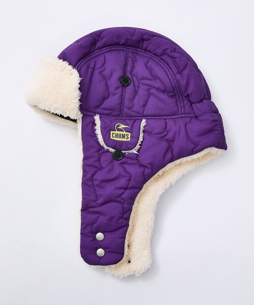 CHUMS(チャムス)の「【CHUMS / チャムス】Booby Stitch Flight Cap / フライトキャップ / 耳当て付きキャップ / 帽子 / ユニセックス(キャップ・メンズ・カーキ/ブラック/パープル・フリー)」の11枚目の写真